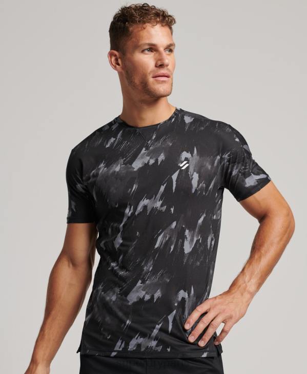 Superdry Hommes t-shirt à manches courtes D64Z5393 vêtements gris foncé