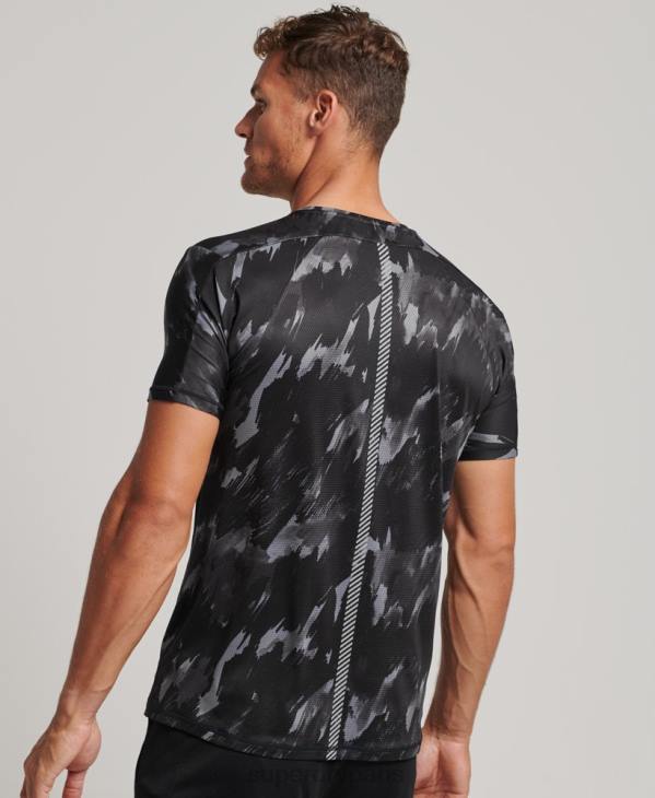 Superdry Hommes t-shirt à manches courtes D64Z5393 vêtements gris foncé