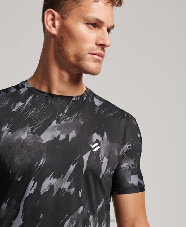 Superdry Hommes t-shirt à manches courtes D64Z5393 vêtements gris foncé