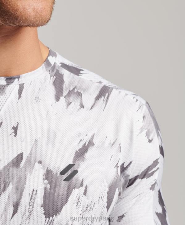 Superdry Hommes t-shirt à manches courtes D64Z5394 vêtements gris