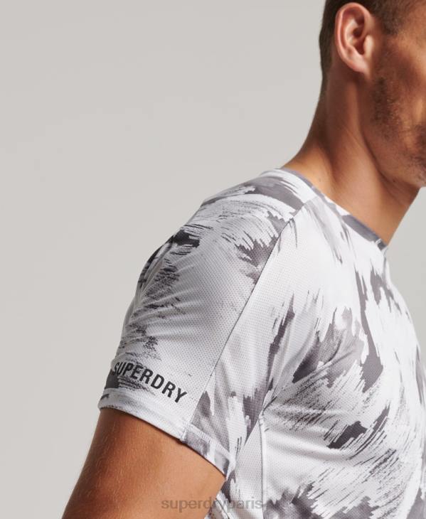 Superdry Hommes t-shirt à manches courtes D64Z5394 vêtements gris