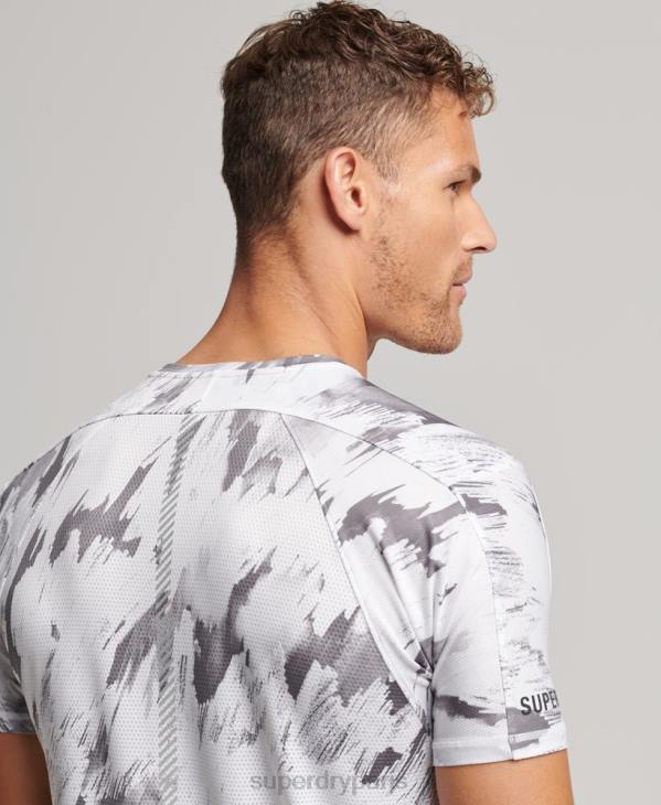 Superdry Hommes t-shirt à manches courtes D64Z5394 vêtements gris