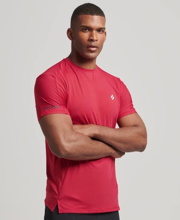 Superdry Hommes t-shirt à manches courtes D64Z5395 vêtements rouge
