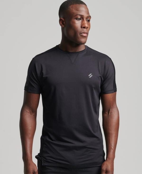Superdry Hommes t-shirt à manches courtes D64Z5403 vêtements noir