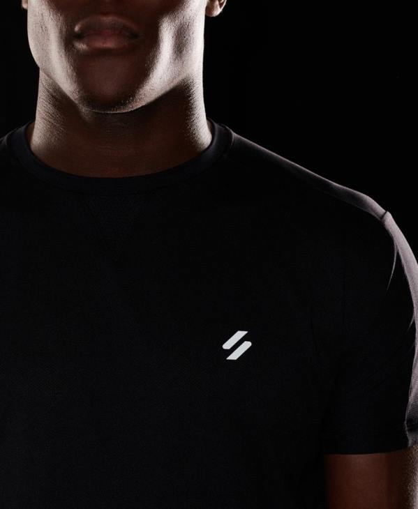 Superdry Hommes t-shirt à manches courtes D64Z5403 vêtements noir