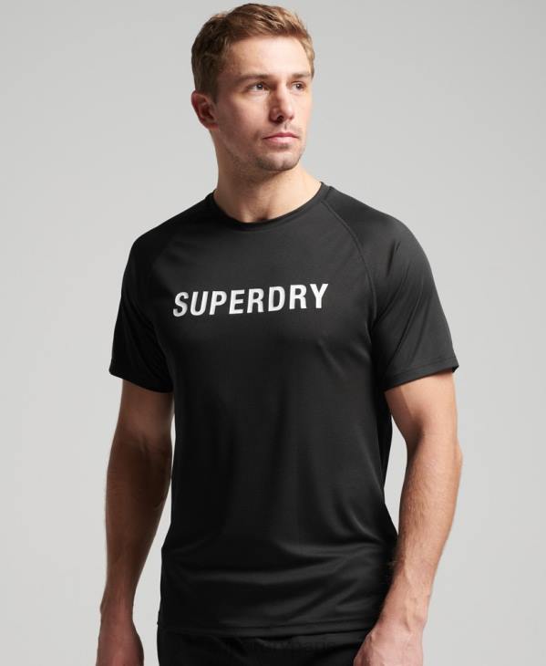 Superdry Hommes t-shirt à manches courtes avec logo train active D64Z1430 vêtements noir