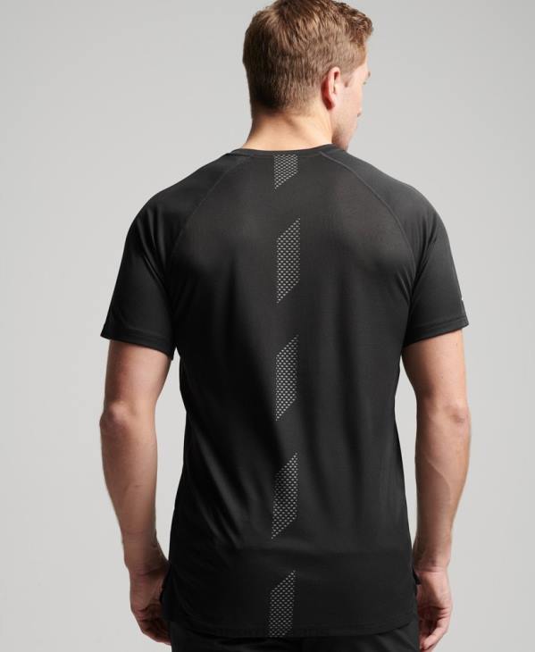 Superdry Hommes t-shirt à manches courtes avec logo train active D64Z1430 vêtements noir