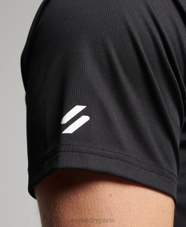 Superdry Hommes t-shirt à manches courtes avec logo train active D64Z1430 vêtements noir