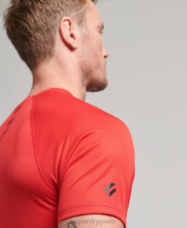 Superdry Hommes t-shirt à manches courtes avec logo train active D64Z1436 vêtements rouge