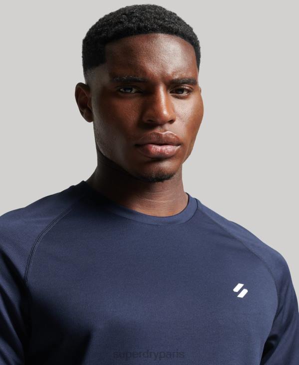 Superdry Hommes t-shirt à manches courtes train active D64Z1416 vêtements marine