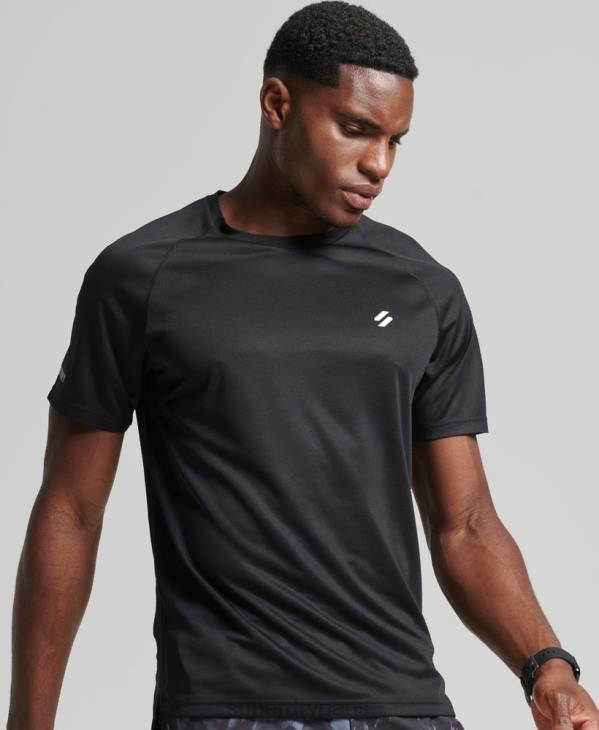 Superdry Hommes t-shirt à manches courtes train active D64Z1433 vêtements noir