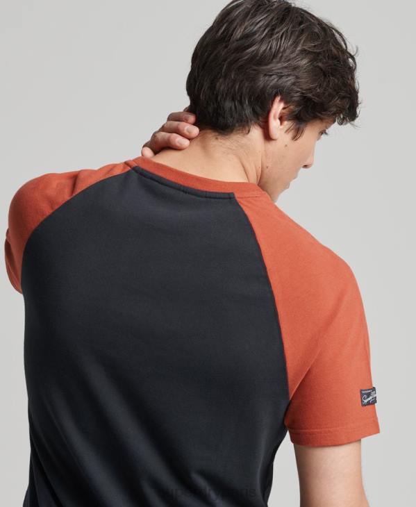 Superdry Hommes t-shirt à manches raglan et logo core D64Z4842 vêtements marine