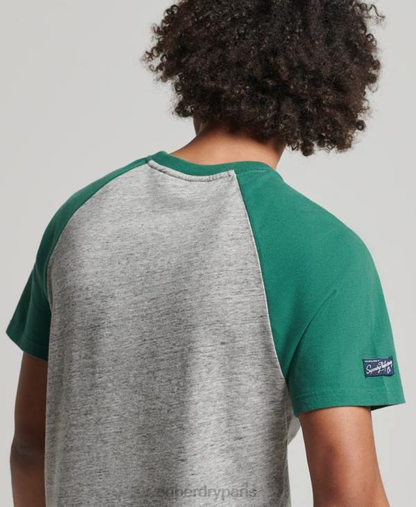 Superdry Hommes t-shirt à manches raglan et logo core D64Z4872 vêtements gris