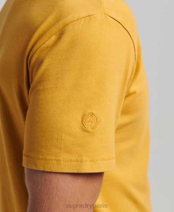 Superdry Hommes t-shirt à poche en coton bio D64Z4806 vêtements jaune