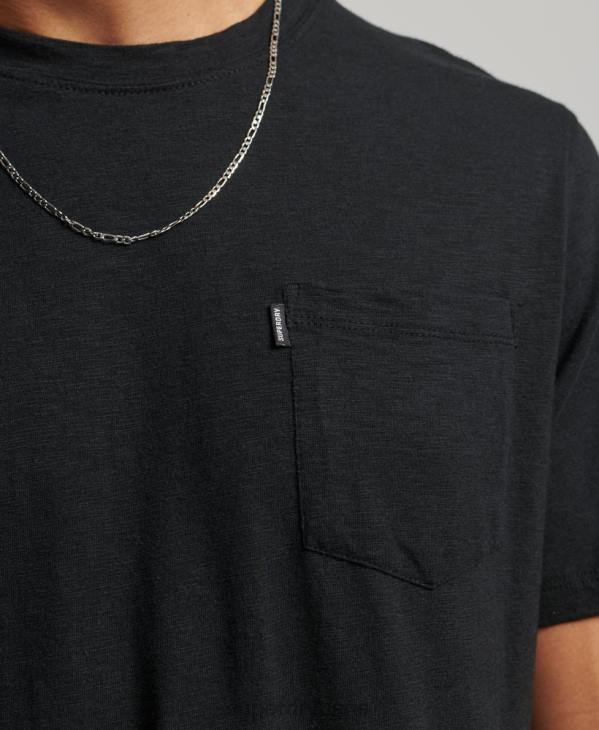 Superdry Hommes t-shirt à poche en coton bio D64Z4931 vêtements noir