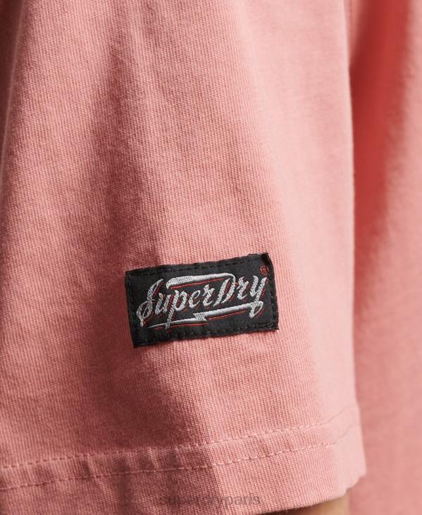 Superdry Hommes t-shirt ranchero surfeur vintage D64Z4854 vêtements rose