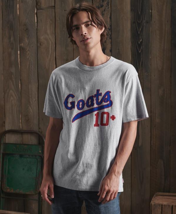 Superdry Hommes t-shirt sec universitaire en édition limitée D64Z4979 vêtements gris