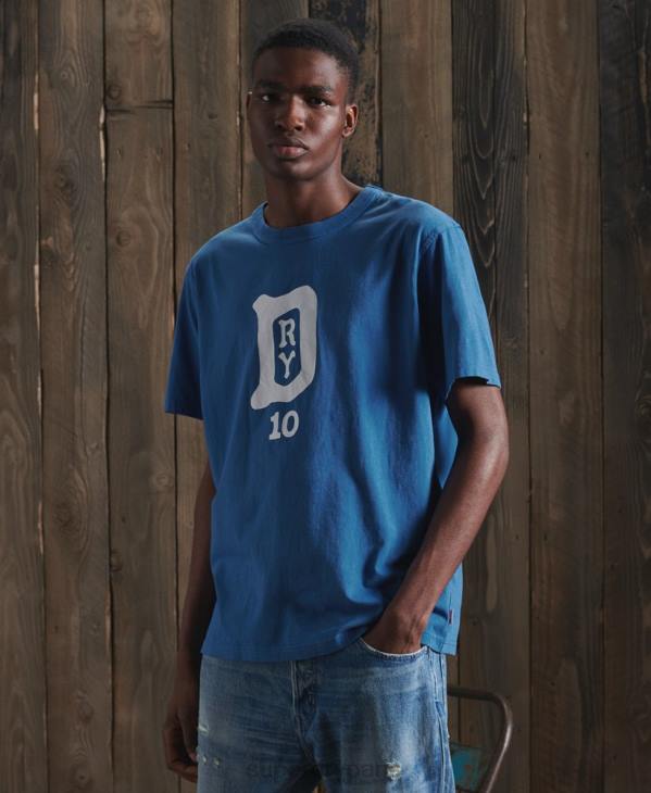 Superdry Hommes t-shirt sec universitaire en édition limitée D64Z4985 vêtements marine
