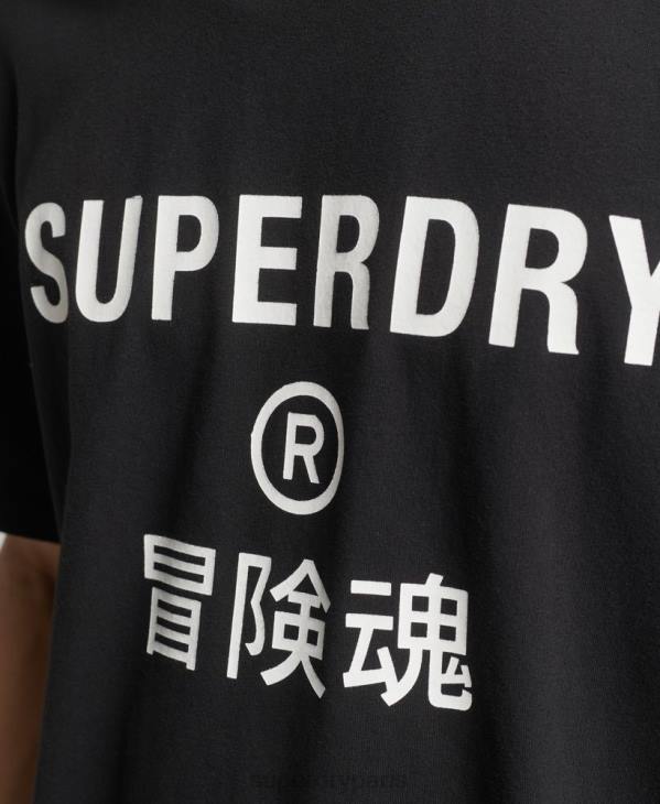 Superdry Hommes t-shirt sport code core D64Z4841 vêtements noir