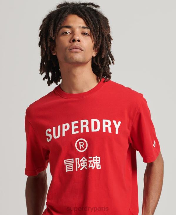Superdry Hommes t-shirt sport code core D64Z4937 vêtements rouge