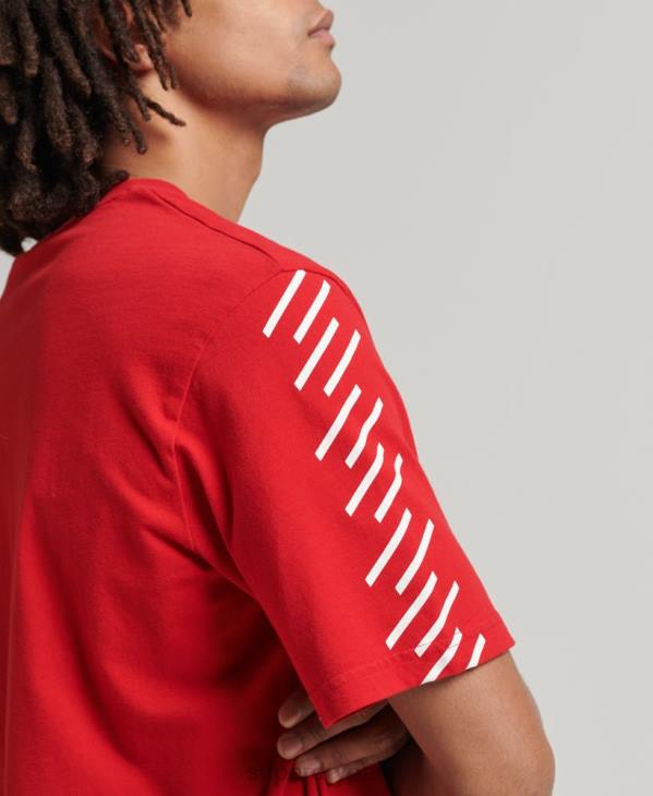 Superdry Hommes t-shirt sport code core D64Z4937 vêtements rouge