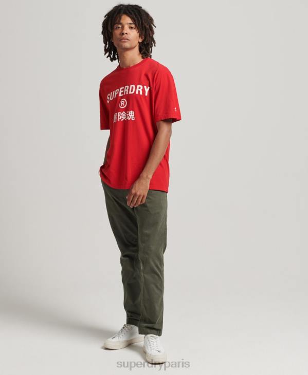 Superdry Hommes t-shirt sport code core D64Z4937 vêtements rouge