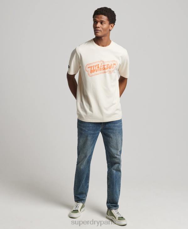 Superdry Hommes t-shirt vintage ma génération D64Z4947 vêtements crème