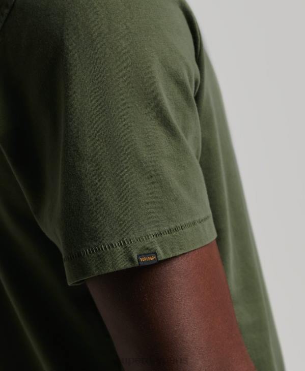 Superdry Hommes t-shirt workwear à poche en coton bio D64Z4929 vêtements vert