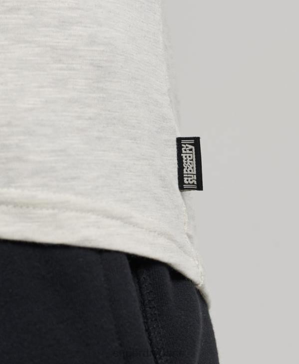 Superdry Hommes tee shirt label vintage D64Z6359 vêtements gris
