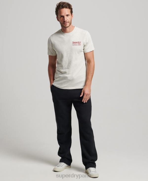 Superdry Hommes tee shirt label vintage D64Z6359 vêtements gris