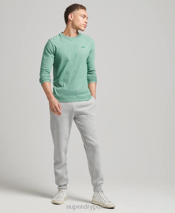 Superdry Hommes top brodé logo vintage en coton bio D64Z1542 vêtements vert