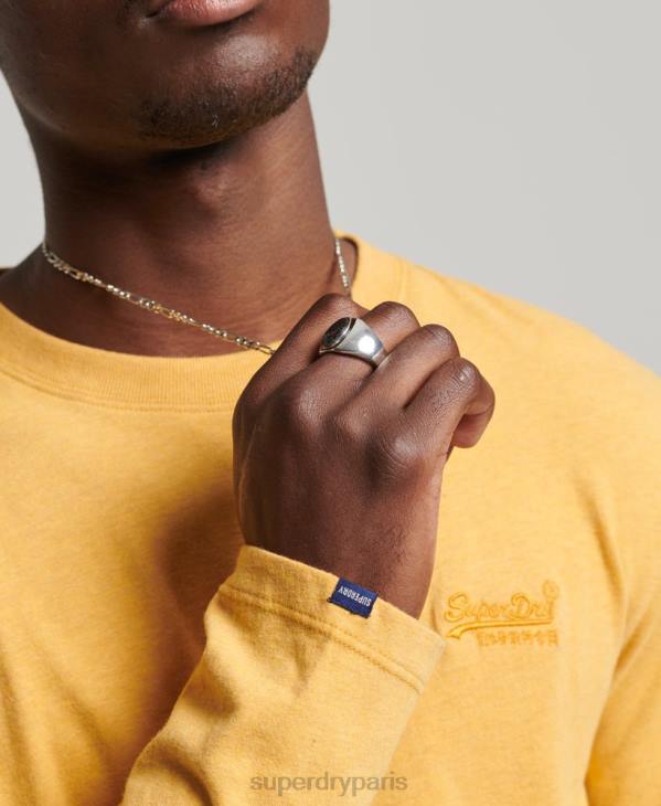 Superdry Hommes top brodé logo vintage en coton bio D64Z1562 vêtements jaune
