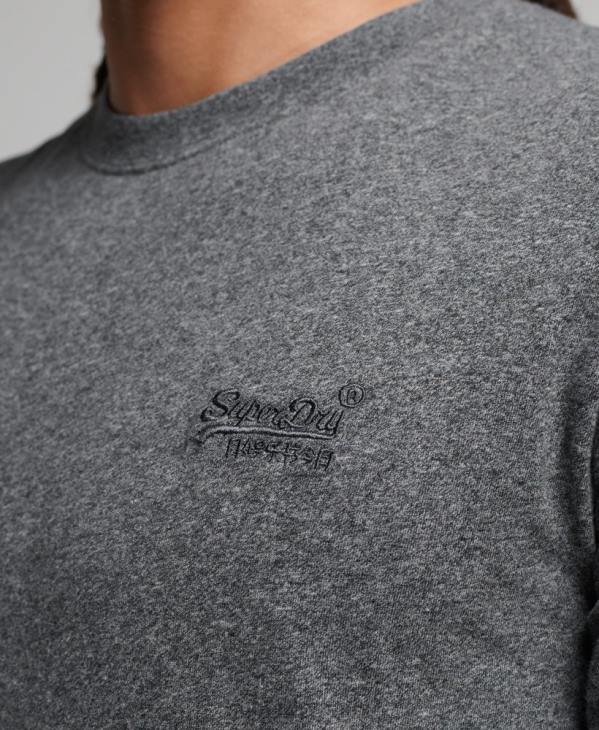 Superdry Hommes top brodé logo vintage en coton bio D64Z6401 vêtements gris