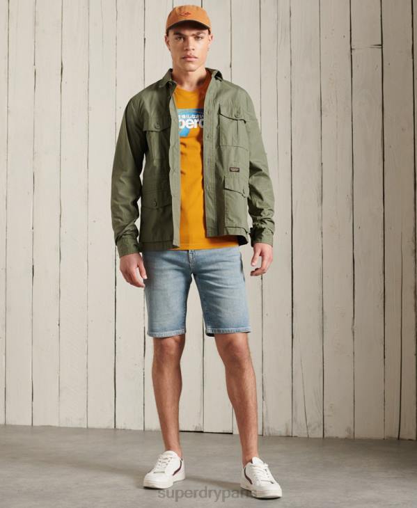 Superdry Hommes top cali à manches longues et logo core D64Z6444 vêtements or