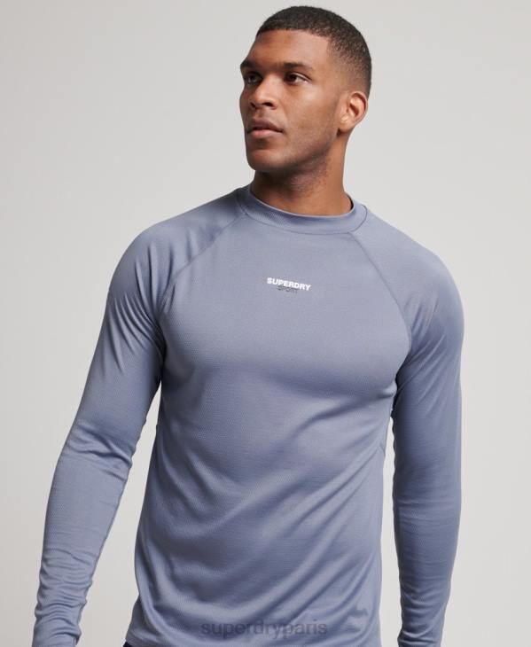 Superdry Hommes top à col montant D64Z1407 vêtements violet