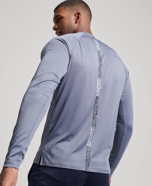 Superdry Hommes top à col montant D64Z1407 vêtements violet