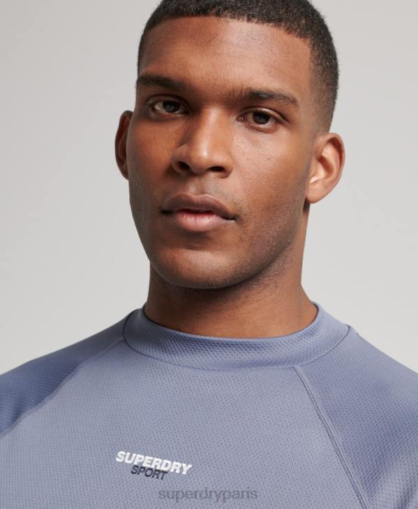 Superdry Hommes top à col montant D64Z1407 vêtements violet
