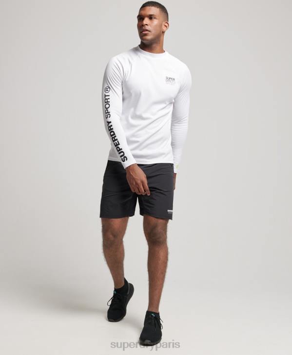 Superdry Hommes top à col montant D64Z1413 vêtements blanc