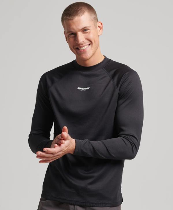 Superdry Hommes top à col montant D64Z1427 vêtements noir