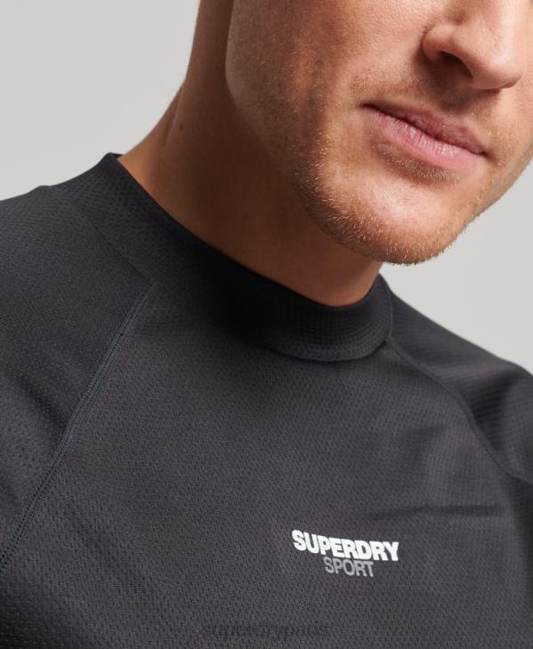 Superdry Hommes top à col montant D64Z1427 vêtements noir