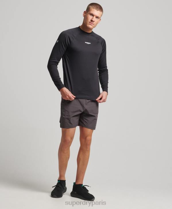 Superdry Hommes top à col montant D64Z1427 vêtements noir