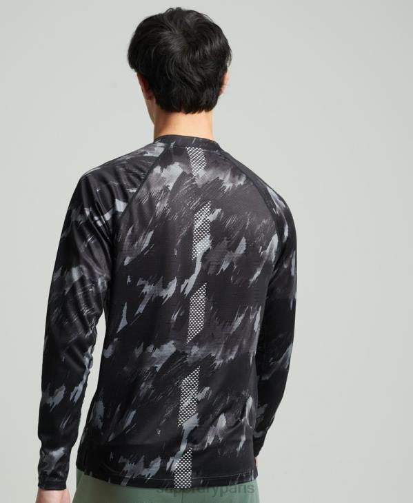 Superdry Hommes top à col montant D64Z5357 vêtements gris foncé