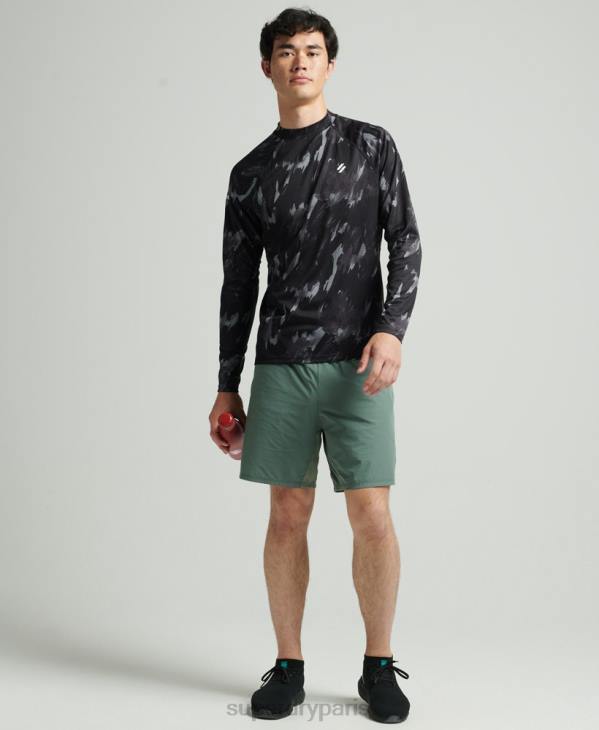 Superdry Hommes top à col montant D64Z5357 vêtements gris foncé