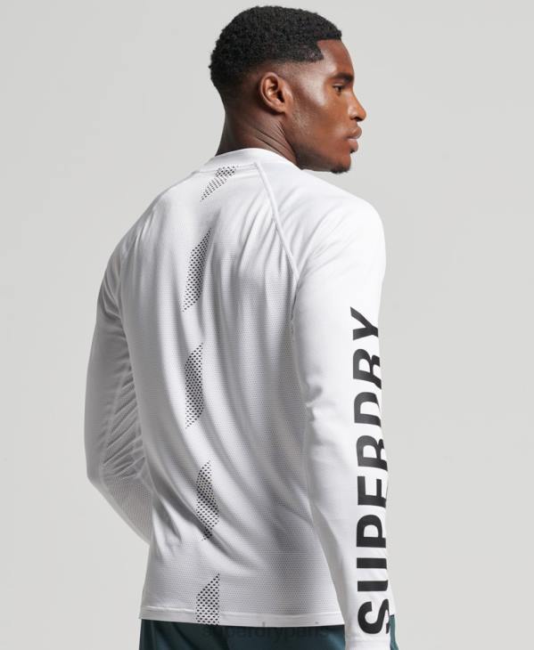 Superdry Hommes top à col montant D64Z5361 vêtements blanc