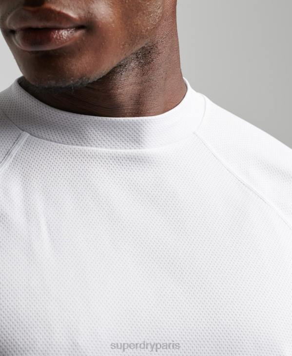 Superdry Hommes top à col montant D64Z5361 vêtements blanc