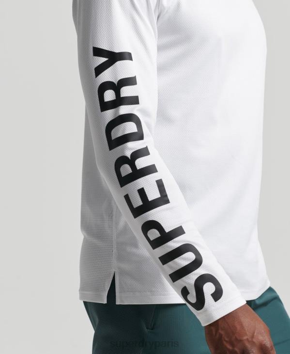 Superdry Hommes top à col montant D64Z5361 vêtements blanc