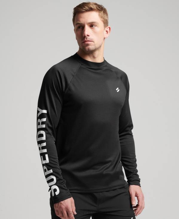 Superdry Hommes top à col montant D64Z5374 vêtements noir