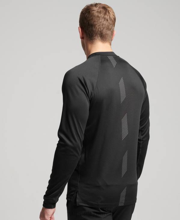 Superdry Hommes top à col montant D64Z5374 vêtements noir