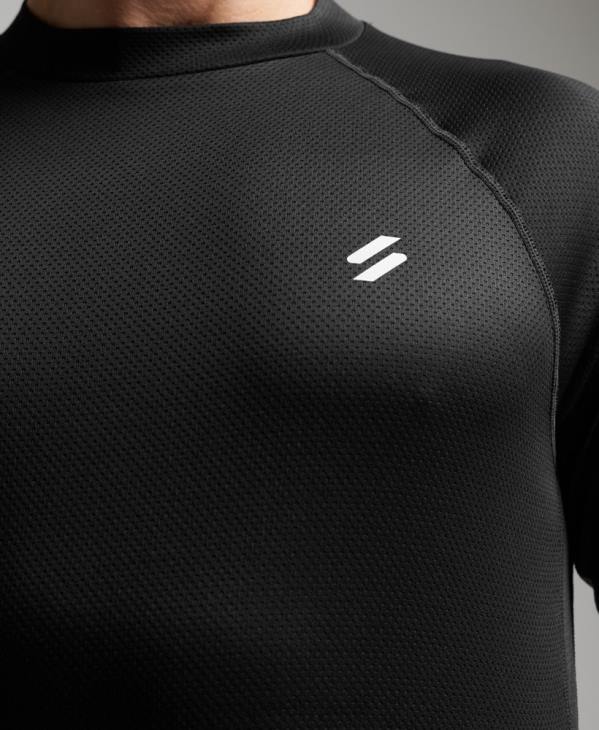 Superdry Hommes top à col montant D64Z5374 vêtements noir