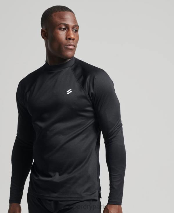 Superdry Hommes top à col montant D64Z5392 vêtements noir